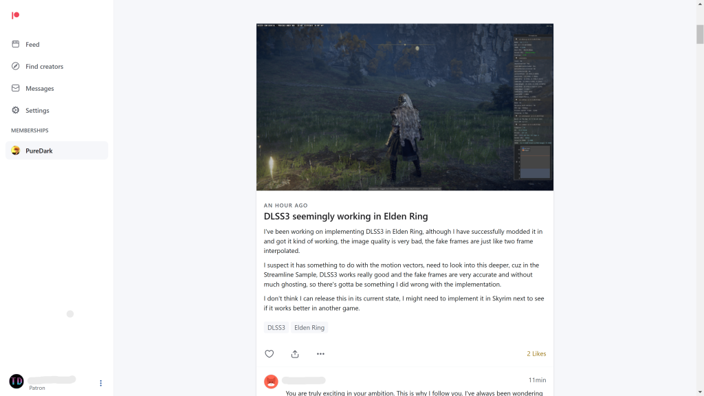 图片[2]-MOD大神即将为《艾尔登法环》添加DLSS 3支持-咸鱼单机官网