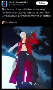 《鬼泣》动画第二季定档5月12日，《鬼泣5》销量破1100万-咸鱼单机官网