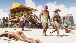 《GTA6》海滩NPC细节炸裂全网:每次泳裤颜色都不同,幕后泄露者竟借此牟利-咸鱼单机官网