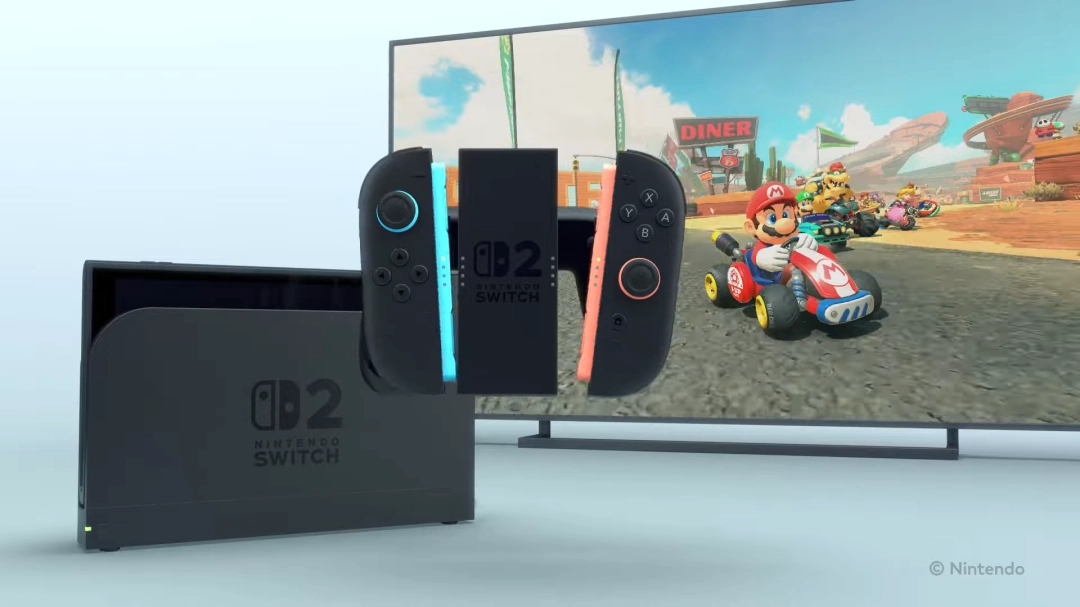 Switch 2 底座模式 VRR 可变刷新率设置界面与帧率同步效果示意图
