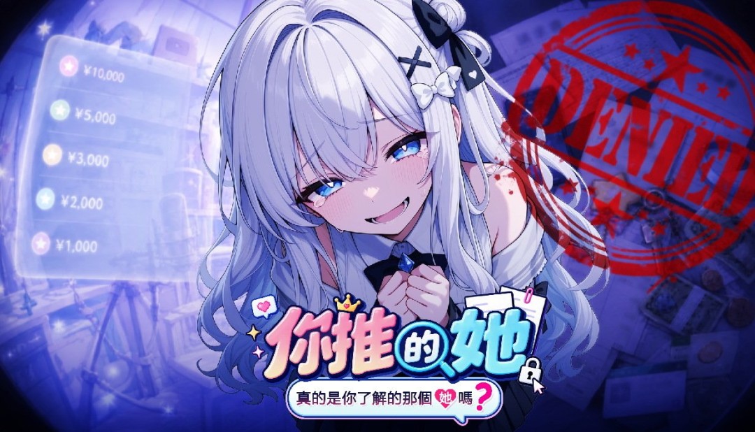 VTuber安保审查模拟游戏《你推的她,真的是你了解的那个她吗?》Steam页面宣传图